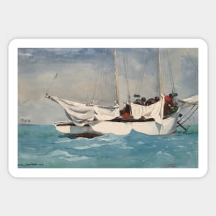 Key West, Hauling Anchor by Winslow Homer Sticker
